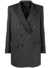 Isabel Marant Floyd Double-breasted Wool Coat In Grey