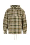 Isabel Marant Checkered Knit Jacket Brushed Finish In Multicolor