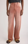 Isabel Marant Jameson Wide Leg Jeans In Burnt Henna