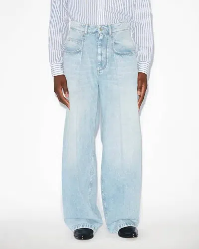 Isabel Marant Janael High Rise Loose Fit Jeans In Light Blue