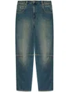 Isabel Marant Belt-loop Jeans In Faded Blue