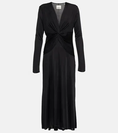 Isabel Marant Janevea Twist Midi Dress In Black