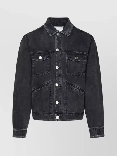 Isabel Marant 'jango' Cotton Jacket Featuring Pockets In Black