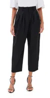 Isabel Marant Janice Pleated Wool-twill Tapered Pants In Black