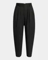 Isabel Marant Janice Pleated Wool Pants In Black