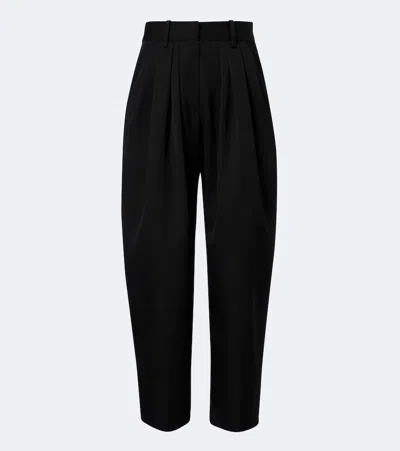 Isabel Marant Janice Pleated Wool Pants In Black