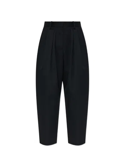 Isabel Marant Janice Pleated Wool Trousers In Black