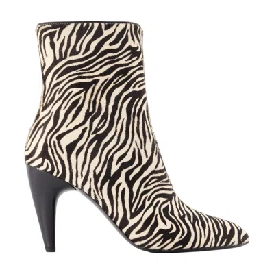 Isabel Marant Jany 100 Zebra-print Calf Hair Ankle Boots In Animal Print