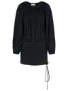 Isabel Marant Dress Drawstring Trimmed Sleeves Pleats