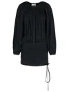 Isabel Marant Dress Drawstring Trimmed Sleeves Pleats