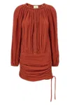 Isabel Marant Dress With Trim Drawstring Pleats Sleeves