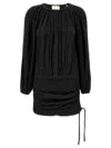 Isabel Marant Dress Drawstring Trimmed Sleeves Pleats