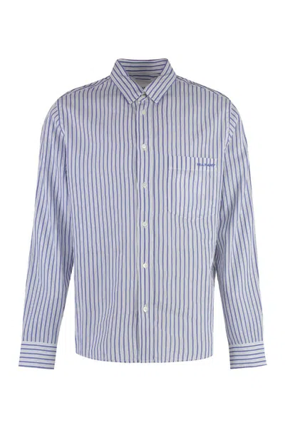 Isabel Marant Jasolo Striped Cotton Shirt In Blue