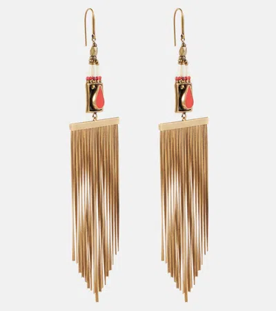 Isabel Marant Jaya Drop Earrings In Yellow