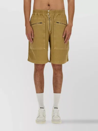 Isabel Marant Jayah Bermuda Shorts With Pockets And Belt Loops In Beige
