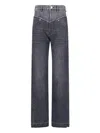 Isabel Marant Two-tone Jeans Noemie In Blue