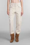 Isabel Marant Catarina High Waist Trousers In Beige