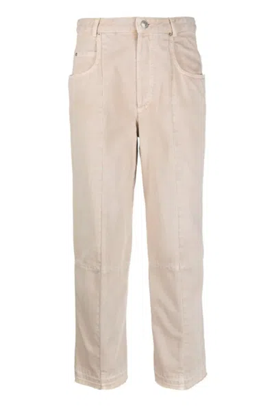 Isabel Marant Woman Jeans Beige Size 6 Cotton In Beige Chiari E Naturali