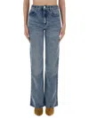Isabel Marant High-waisted Straight Blue Jeans In Blue