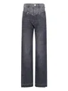 Isabel Marant Two-tone Jeans Noemie In Blue