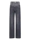 Isabel Marant Two-tone Jeans Noemie In Blue