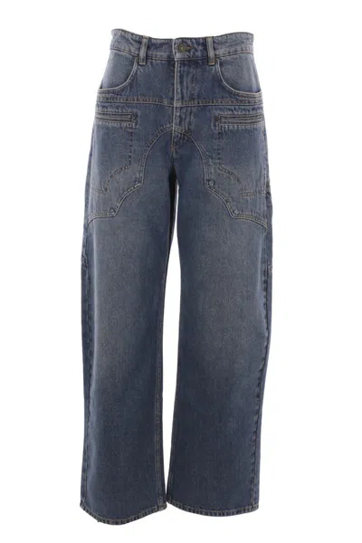 Isabel Marant Belt Loop Denim Trousers In Black