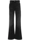 Isabel Marant Faded Bootcut Denim Jeans Whiskering Effect
