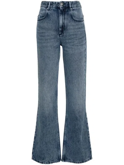 Isabel Marant Jeans Bootcut Belvira In Denim Fluido In Blue