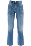 Isabel Marant Vetan Faded Cotton Denim Straight Jeans