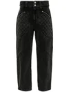 Isabel Marant Catarina Quilted High-rise Tapered Jeans In Grey