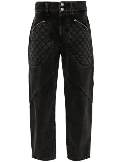 Isabel Marant Catarina Tapered Jeans In Grey