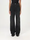 Isabel Marant Wide Leg Trousers Contrast Stitching In Black