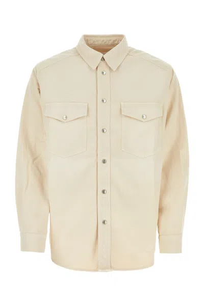 Isabel Marant Man Sand Denim Tailly Shirt In Beige