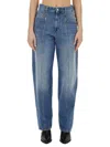 Isabel Marant Vetan Faded Cotton Denim Straight Jeans