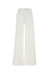 Isabel Marant White Denim Lemony Flared Leg Jeans In White
