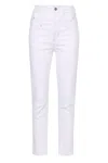 Isabel Marant Niliane High-rise Contrast-stitching Skinny Jeans In Bianco