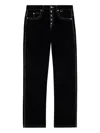 Isabel Marant Jeffrey Button-fly Velvet Trousers In Black