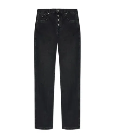 Isabel Marant Belt Loop Denim Trousers In Black
