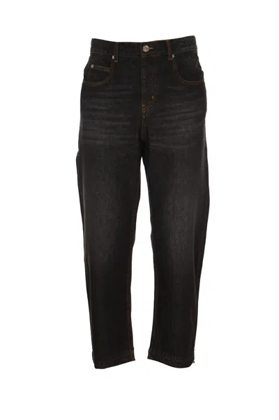 Isabel Marant Jelden Denim Jeans In Faded Black