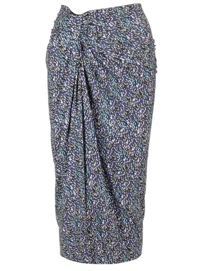 Isabel Marant Jeldia Midi Skirt In Blue