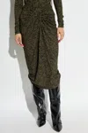 Isabel Marant Jeldia Skirt In Dark Khaki/lime In Multi