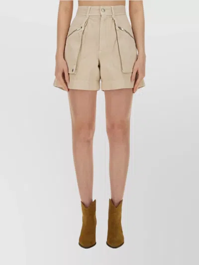 ISABEL MARANT "JELIAN" HIGH WAIST BELT LOOPS SHORTS