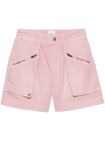 Isabel Marant Jeliano Denim Shorts In Pink