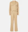 Isabel Marant Jocelyne Belted Cargo Jumpsuit In Beige
