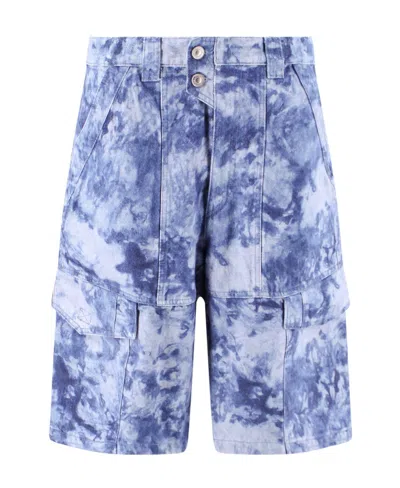 ISABEL MARANT ISABEL MARANT JEMUEL BLEACHED-EFFECT CARGO SHORTS