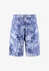 Isabel Marant Jemuel Tie-dye Cargo Shorts In Blue