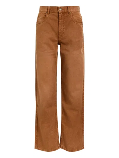 Isabel Marant Jenny Belt Loops Jeans In Brown