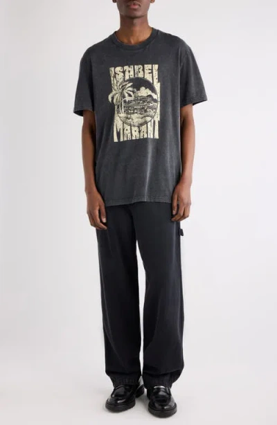 Isabel Marant Jenter Lyocell & Cotton Twill Carpenter Pants In Black