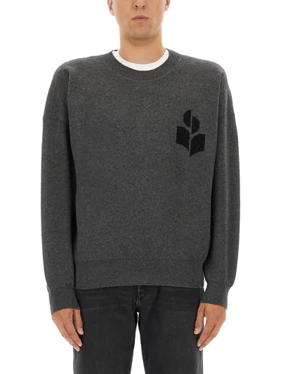 Isabel Marant Jersey With Logo In Gray