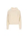 Isabel Marant Romane Irish Funnel-neck Alpaca Sweater In Neutral